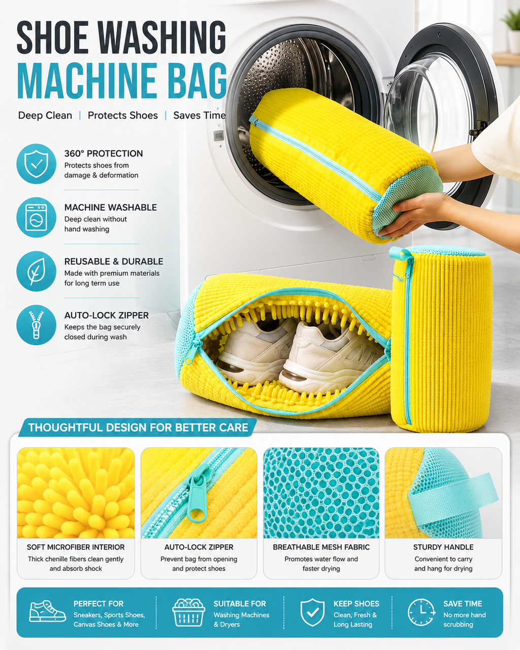 Shoe Washing Machine Bag