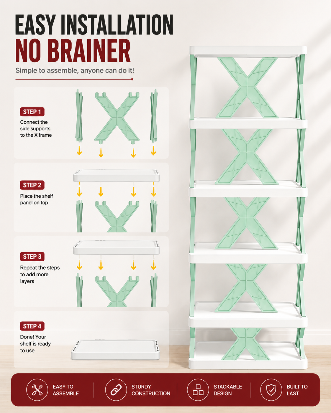 Adjustable Multi-Layer Shoe Organizer Rack